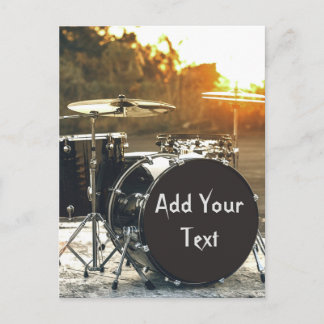 Drum Kit Drummer Sten Anpassa Vykort