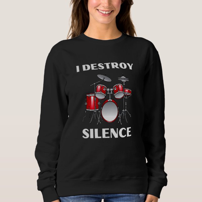 Drum Kit Percussionist Drummer Quote Apparel T Shirt (Framsida)