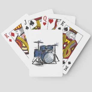 Drum Kit Sketch Music Casinokort