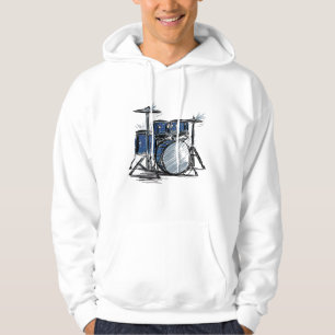 Drum Kit Sketch Music Hoodie