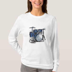 Drum Kit Sketch Music T Shirt
