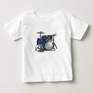 Drum Kit Sketch Music T Shirt