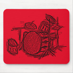 Drum kit sten band grunge musmatta