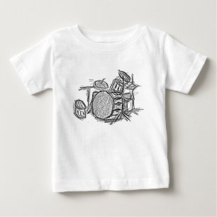 Drum kit sten band grunge t-shirt