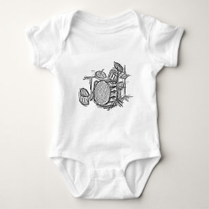 Drum kit sten band grunge t-shirt