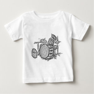 Drum kit sten band grunge tee