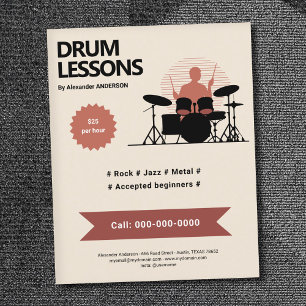 Drum Lessons Flygblad
