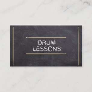Drum Lessons Music Teacher Instruktor Chalk Sticks Visitkort