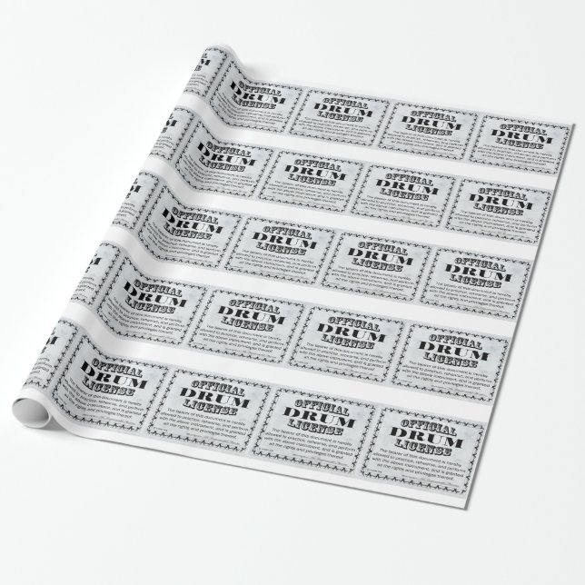 Drum License Presentpapper (Utrullad)