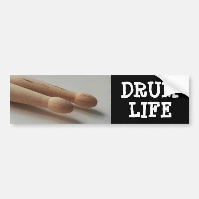 Drum Life Drummer Drumsticks Coola Bildekal (Framsidan)