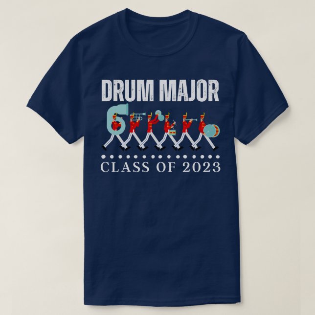 Drum Major Class of 2023 Senior Marching Band T Shirt (Design framsida)