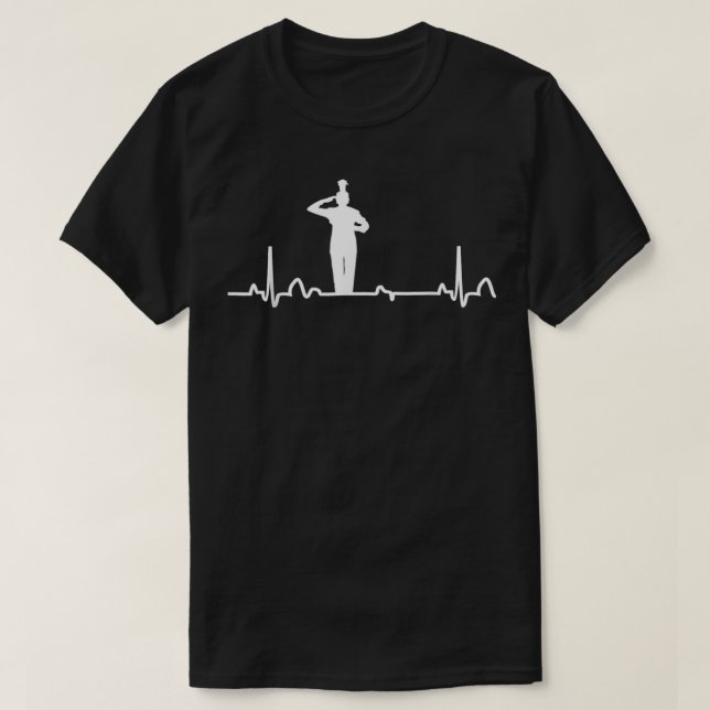 Drum Major Heartslag Shirt Marching Band T Shirt (Design framsida)