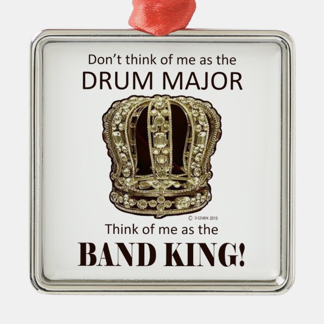 Drum Major Kung Julgransprydnad Metall (Framsidan)