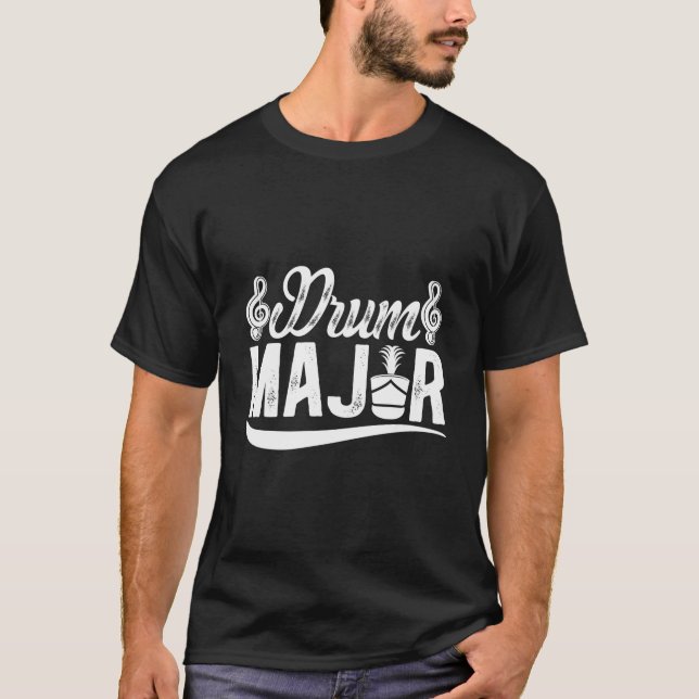 Drum Major Marching Band Best Drum Major T Shirt (Framsida)