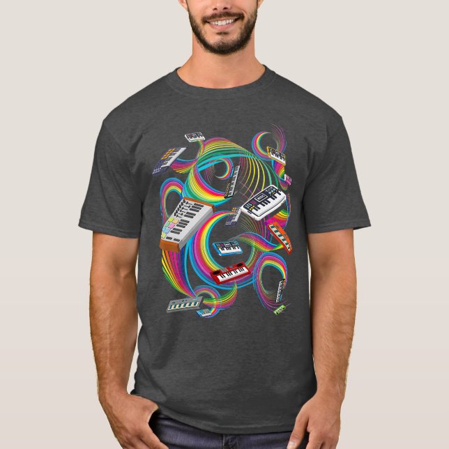 Drum Maskin Music Producer Synth för manar T Shirt (Framsida)