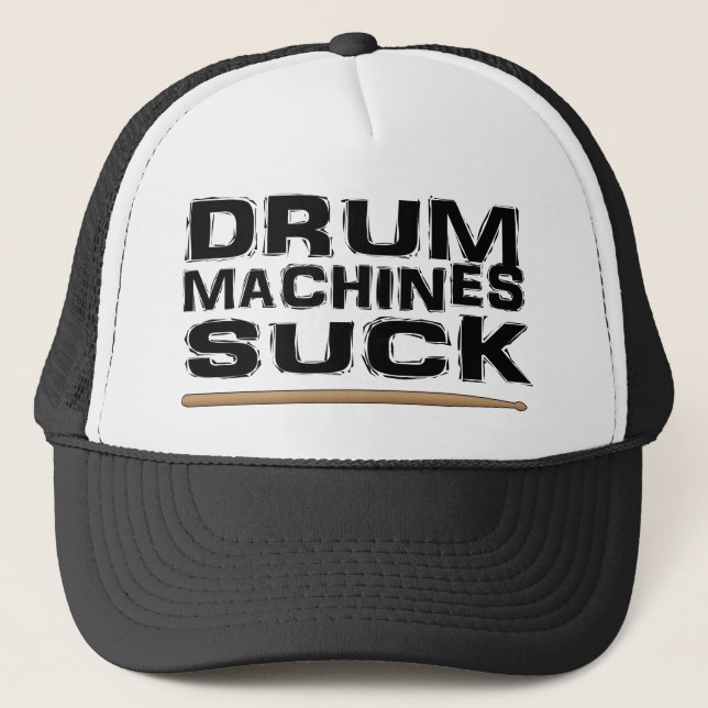 Drum Maskiner Suck Drummer Percussion Truckerkeps (Framsida)