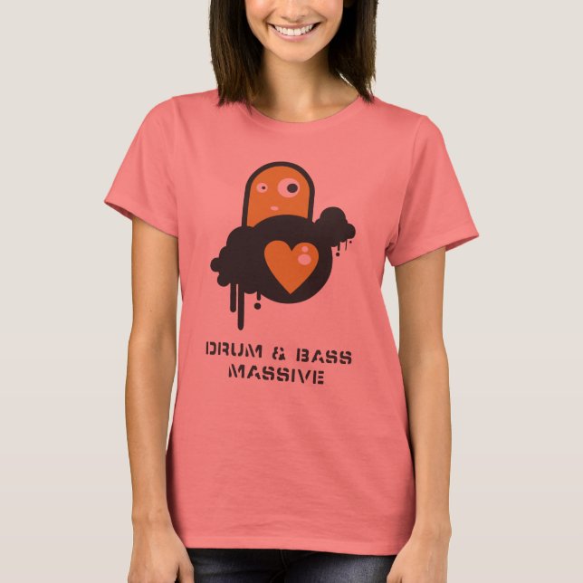 Drum N Bass Massive by Ian Diedericks Tee Shirt (Framsida)