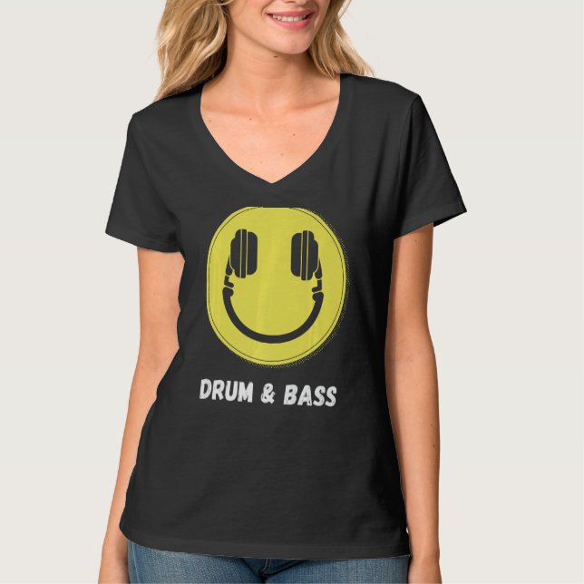 Drum och Bass EDM Music DNB T Shirt (Framsida)