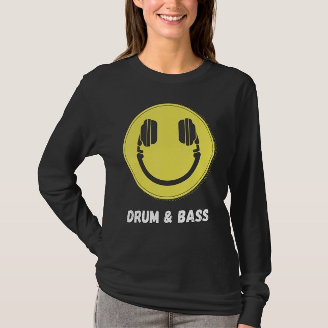 Drum och Bass EDM Music DNB T Shirt (Framsida)