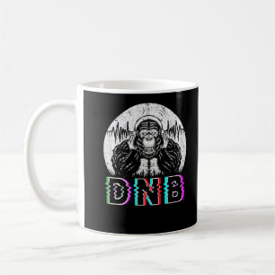 Drum och Bass Electronic Gorilla Vaporwave Music Kaffemugg
