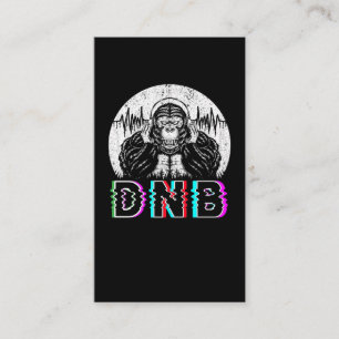 Drum och Bass Electronic Gorilla Vaporwave Music Visitkort