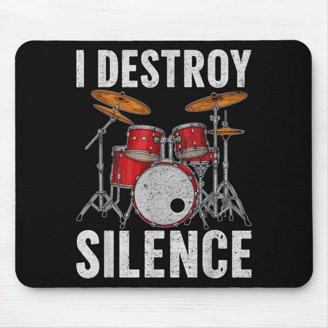 Drum Percussionist Drummers I Destroy Silence Drum Musmatta (Framsidan)