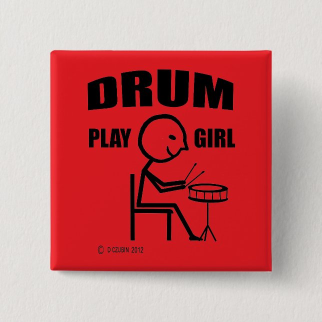 Drum Play Girl Knapp (Framsida)