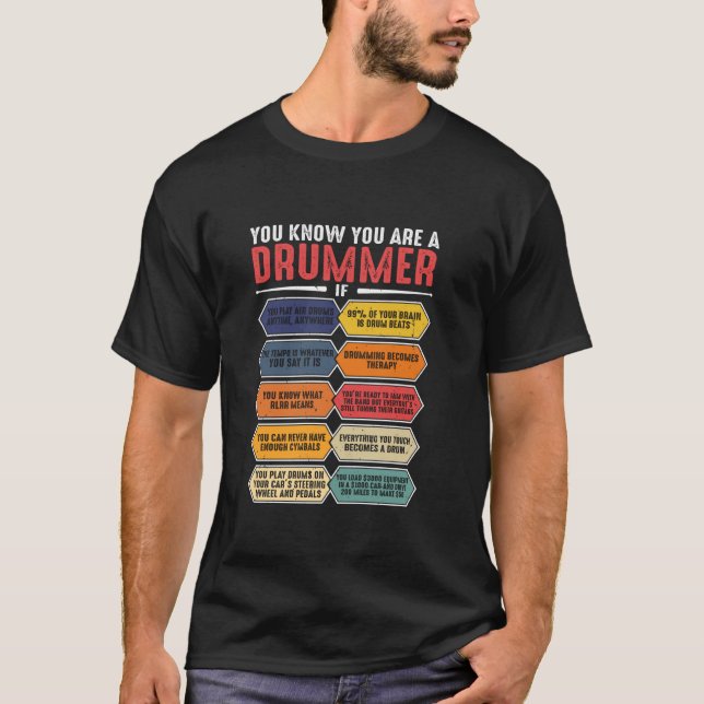 Drum Player Percussion.. Du vet att du är doktor. T Shirt (Framsida)