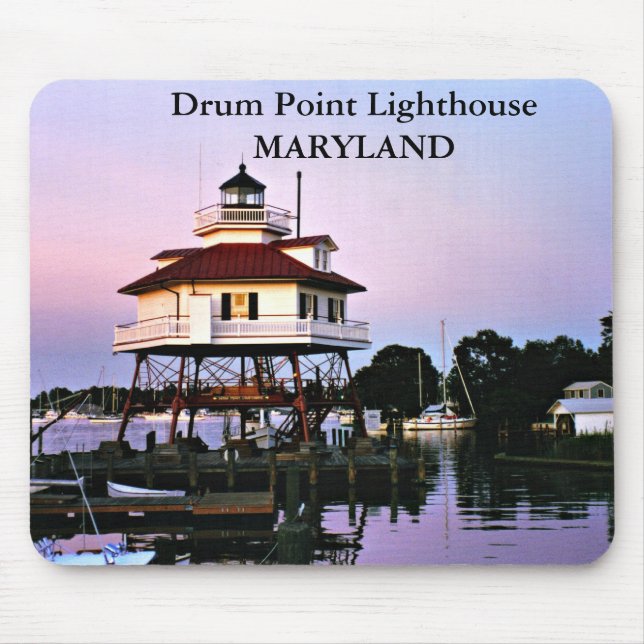 Drum Point Lighthouse, Maryland Mousepad Musmatta (Framsidan)