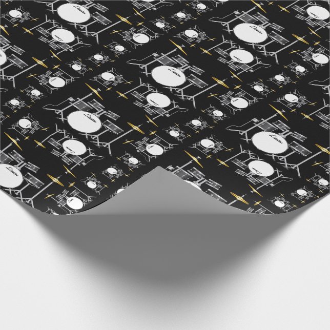 Drum Set Drummer Band Teacher Musician Presentpapper (Hörn)