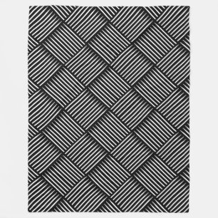Drum Stick Crosshatch Black Fleecefilt