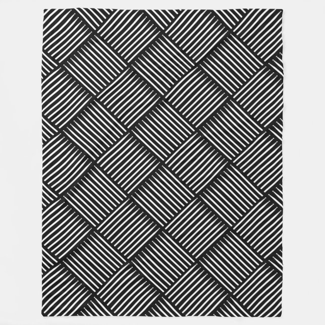 Drum Stick Crosshatch Black Fleecefilt (Framsidan)