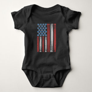 Drum Sticks American Flagga Drumming Percussion T Shirt