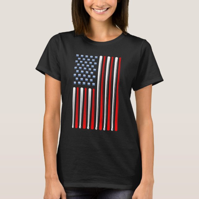 Drum Sticks Shirt Drummer Drumming Shirt Men Percu T Shirt (Framsida)