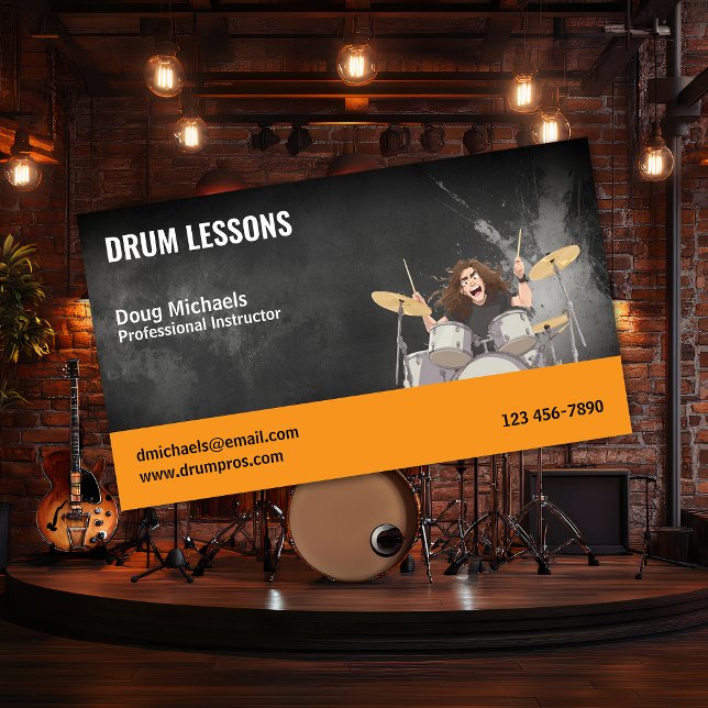 Drum Teacher | Lessons Visitkort (Skapare uppladdad)