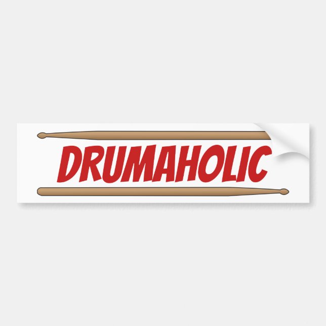 Drumaholhaltig Roligt Percussionist Musician Bildekal (Framsidan)