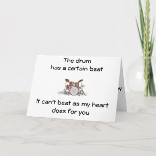 DRUMBEAT-HEARTBEAT-VARJE DAG/PÅ BIRTHDAY KORT