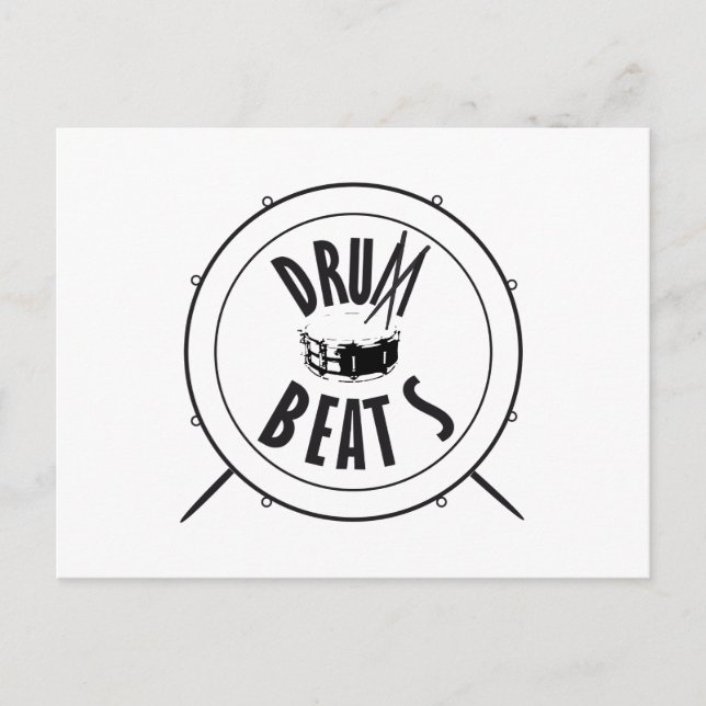 DRUMBEATS MED vykort (Framsida)