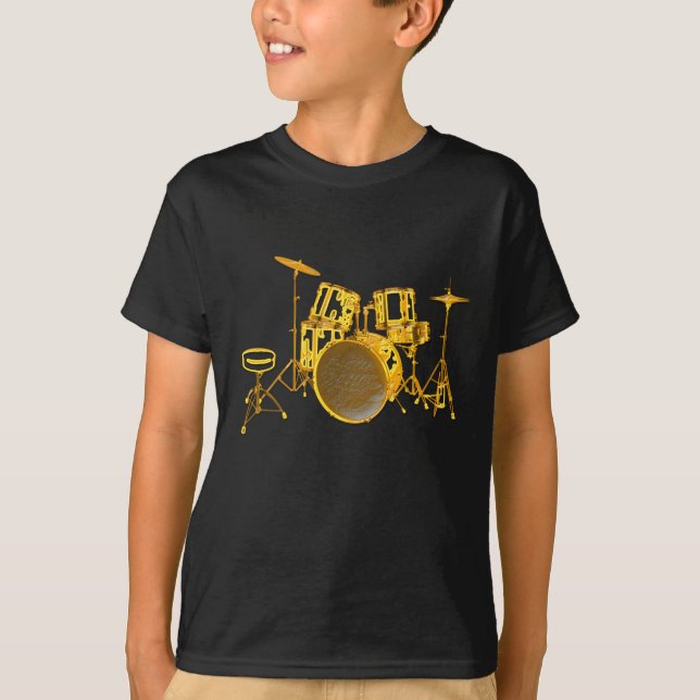 Drumkit - gult tee (Framsida)