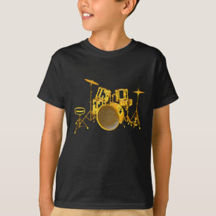 Drumkit - gult tee shirt