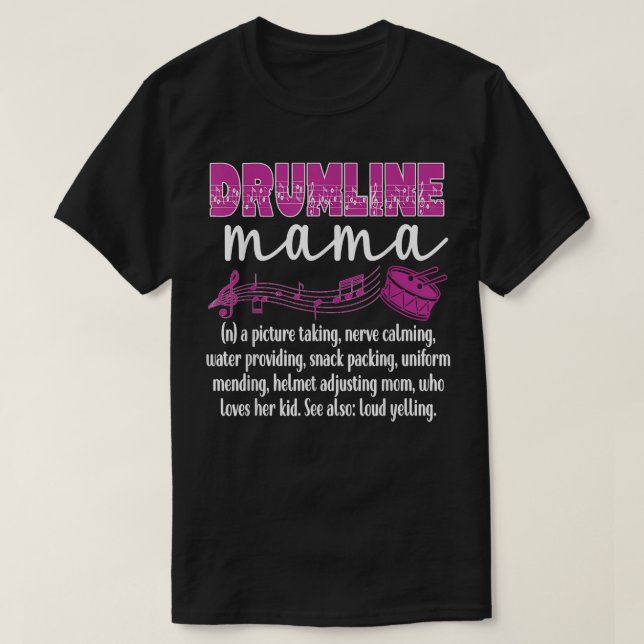 Drumline Mamma Definition Funny Drumline Mor T Shirt (Design framsida)