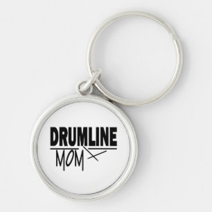 Drumline Mamma Rund Silverfärgad Nyckelring
