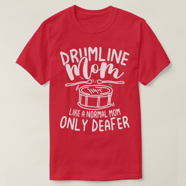 Drumline Mamma som en vanlig Mamma-bläckfisk T Shirt (Design framsida)
