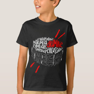Drumline Marching Band Ord Cloud Art T Shirt