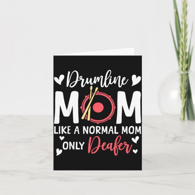 Drumline Mom Like A Normal Mom Drumming Lover Drum Kort (Framsida)