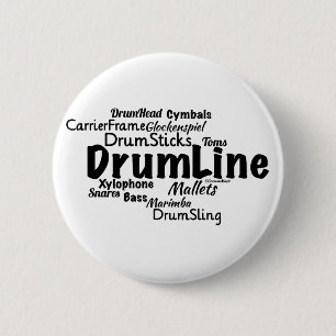 Drumline Ord Cloud Black Text Knapp