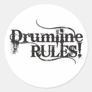 Drumline REGLER Runt Klistermärke