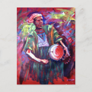 Drummannen Postcard av mojisola A Gbadamosi Vykort