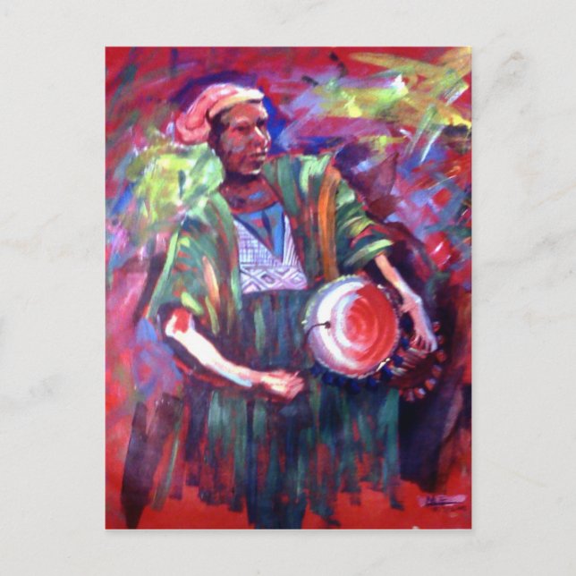 Drummannen Postcard av mojisola A Gbadamosi Vykort (Framsida)