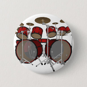 Drummar:Red Drum Kit: 3D-modell: Knapp